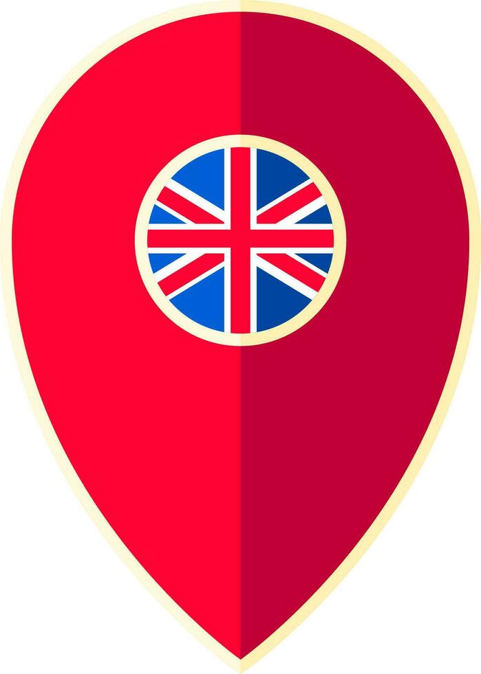 Australia bandiera simbolo su carta geografica perno icona nel rosso colore. vettore
