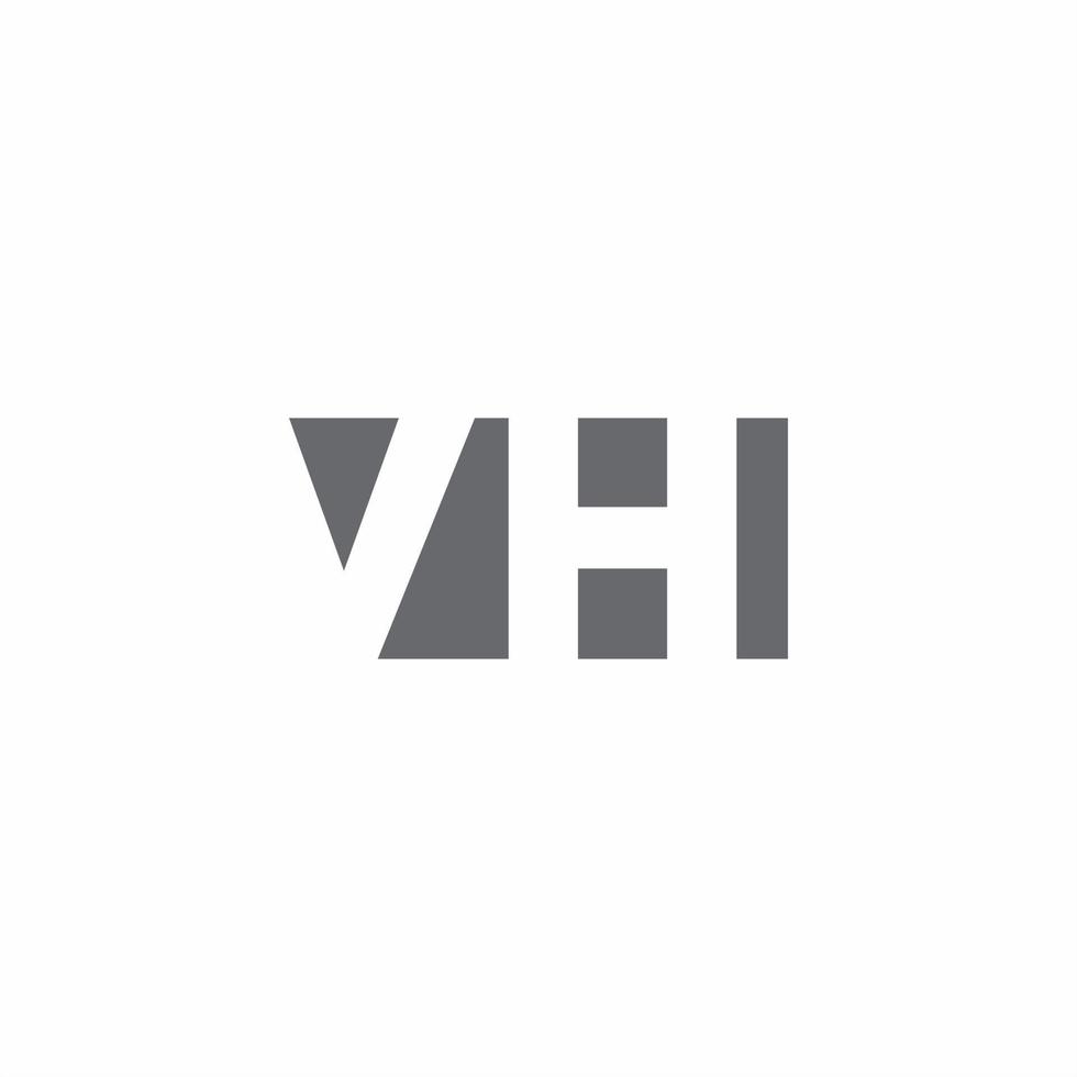 vh logo monogramma con modello di design in stile spazio negativo vettore