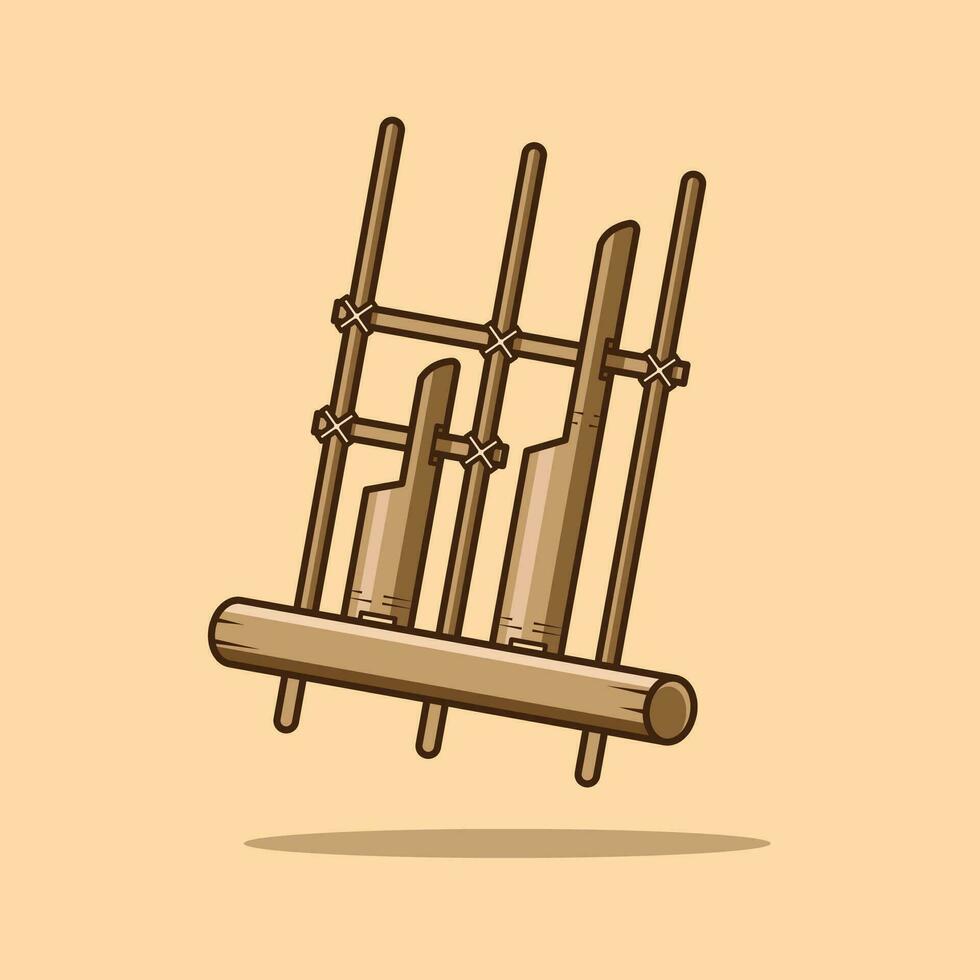 il illustrazione di angklung vettore