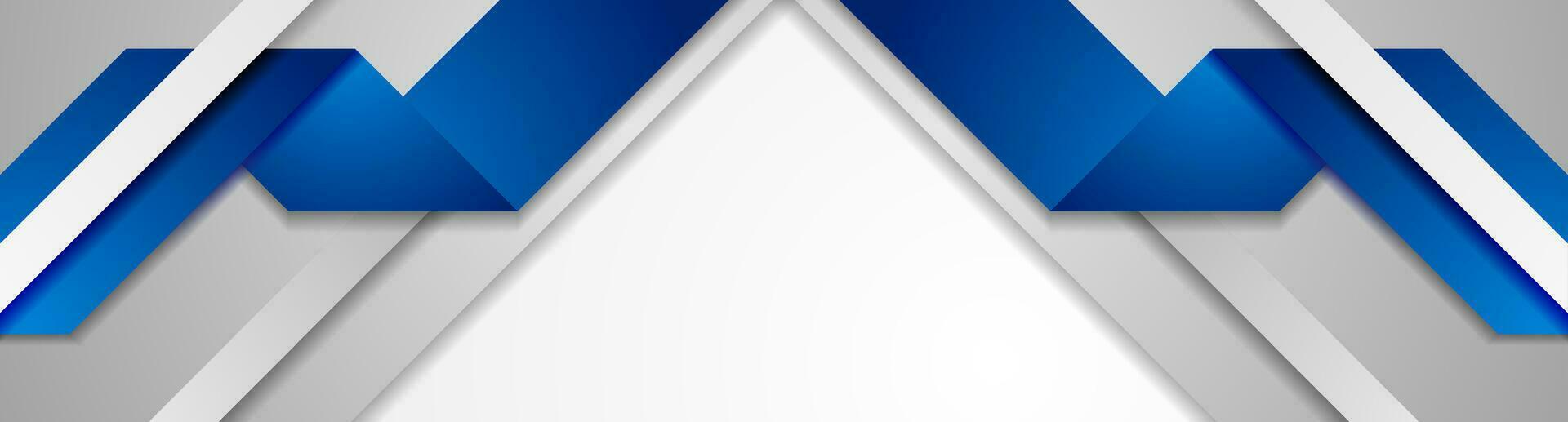 blu e grigio geometrico carta astratto bandiera vettore