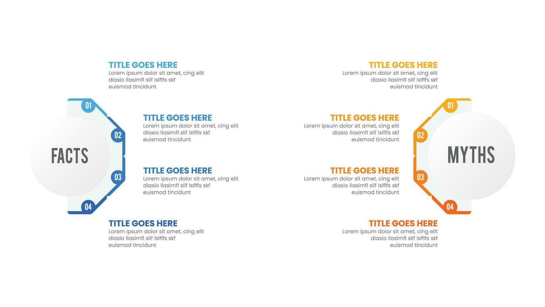 dos e non fare, confronto grafico Infografica modello design vettore