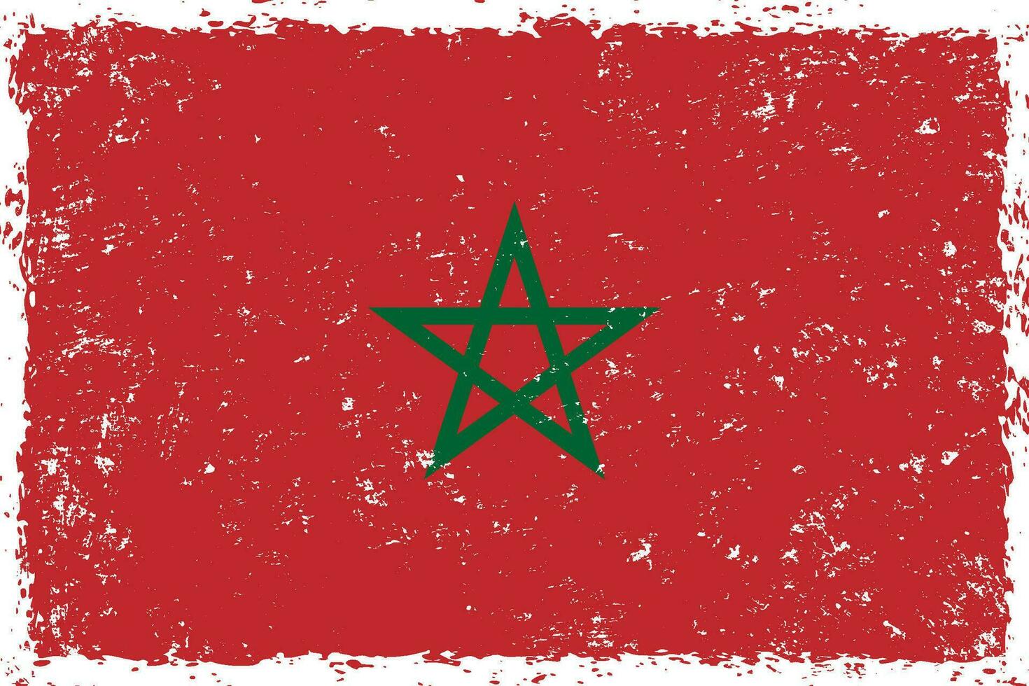 Marocco bandiera grunge afflitto stile vettore