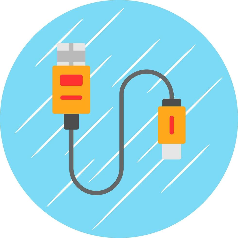disegno dell'icona di vettore del cavo USB
