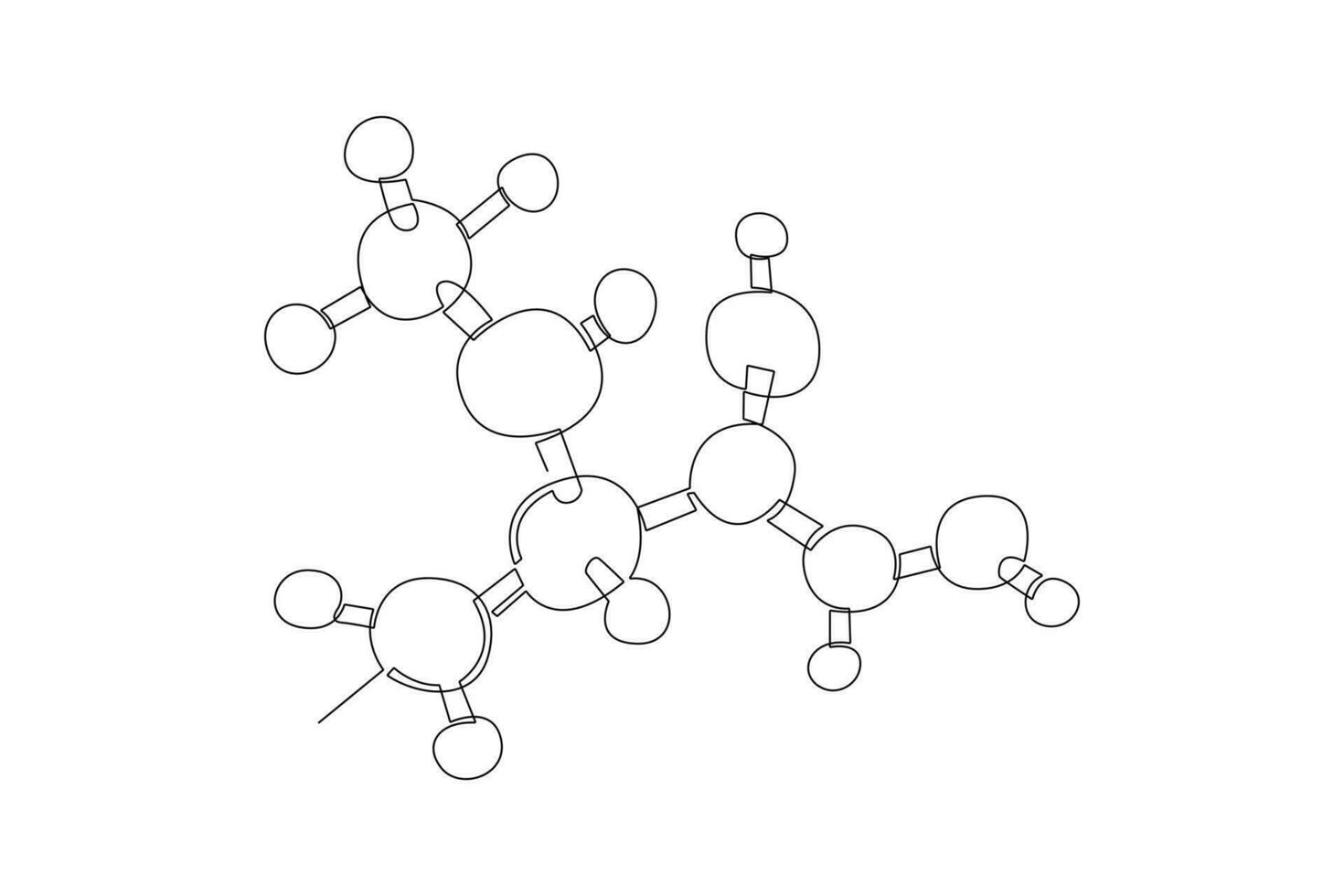 uno continuo linea disegno di chimica e fisica laboratorio attrezzatura concetto. scarabocchio vettore illustrazione nel semplice lineare stile.