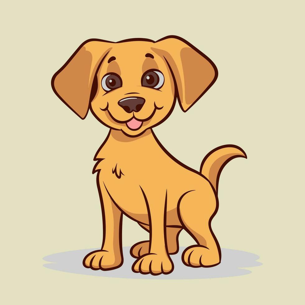 cane vettore carino cane cartone animato simbolo