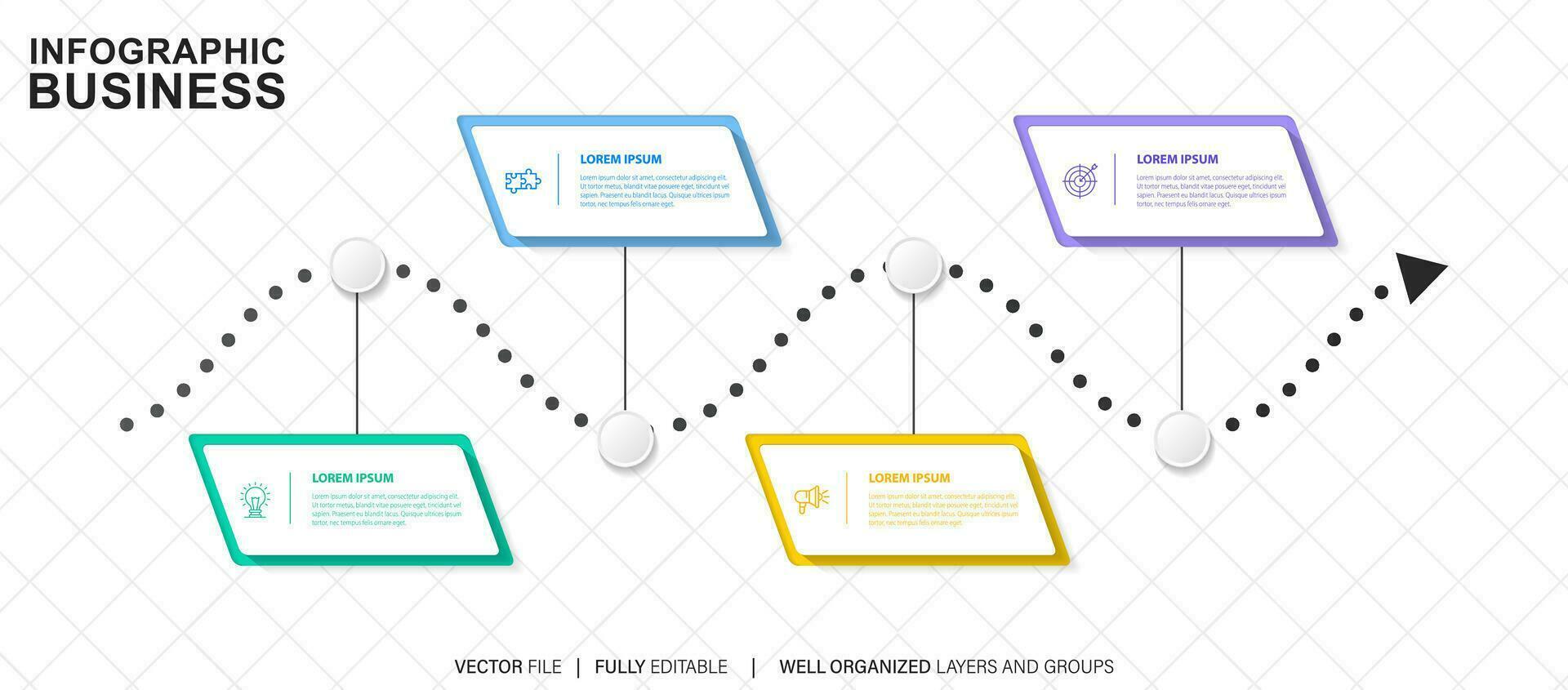 Infografica design modello con posto per il tuo dati. vettore illustrazione.