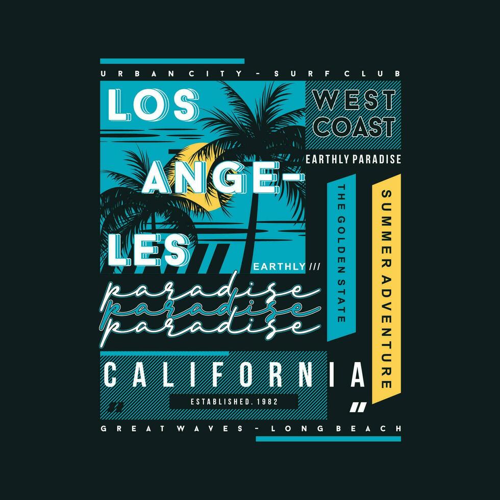 los angeles California grafico, tipografia vettore, spiaggia tema illustrazione, bene per Stampa t camicia e altro uso vettore