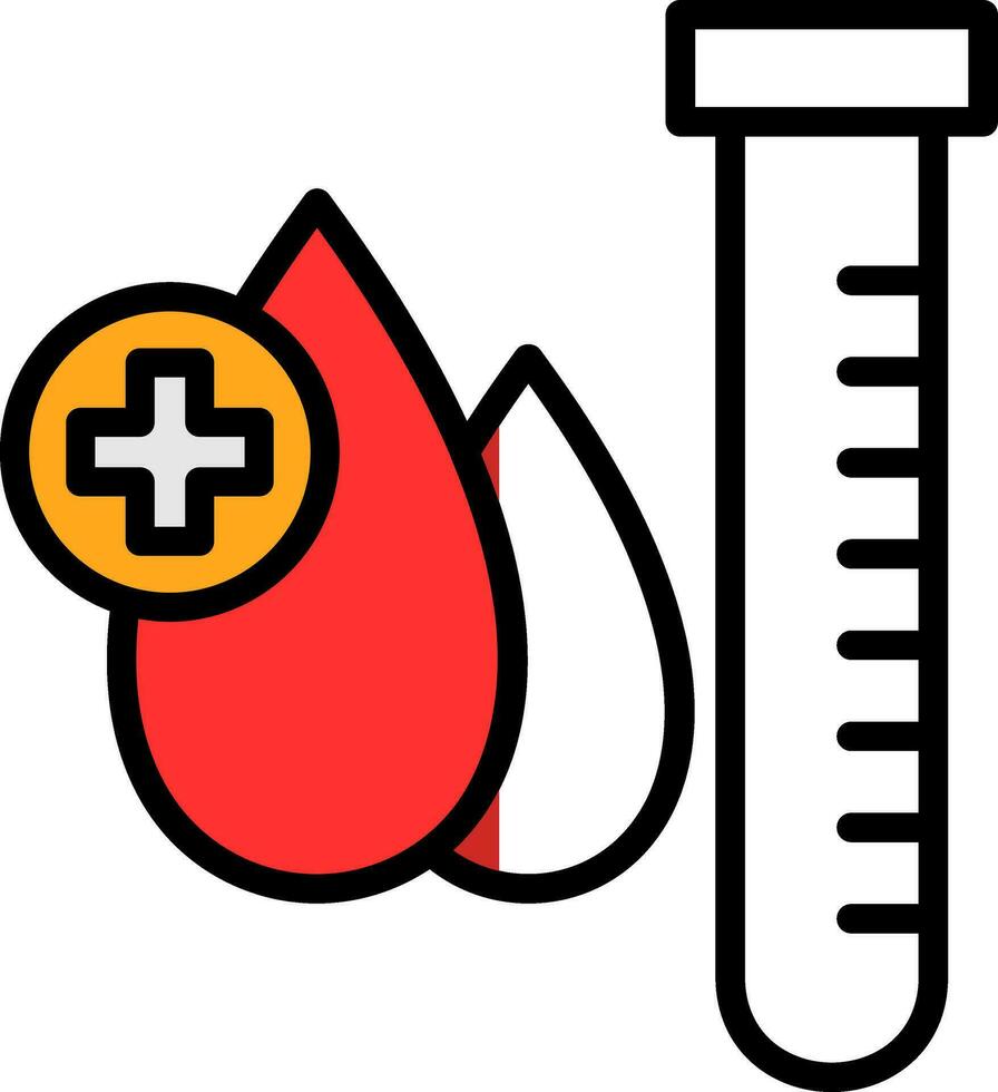 sangue test vettore icona design