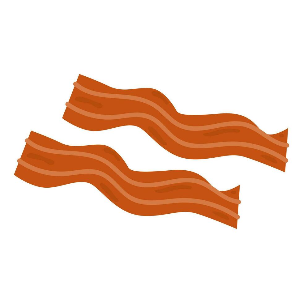 Bacon. icona. il oggetto è isolato su un' bianca sfondo. vettore illustrazione.