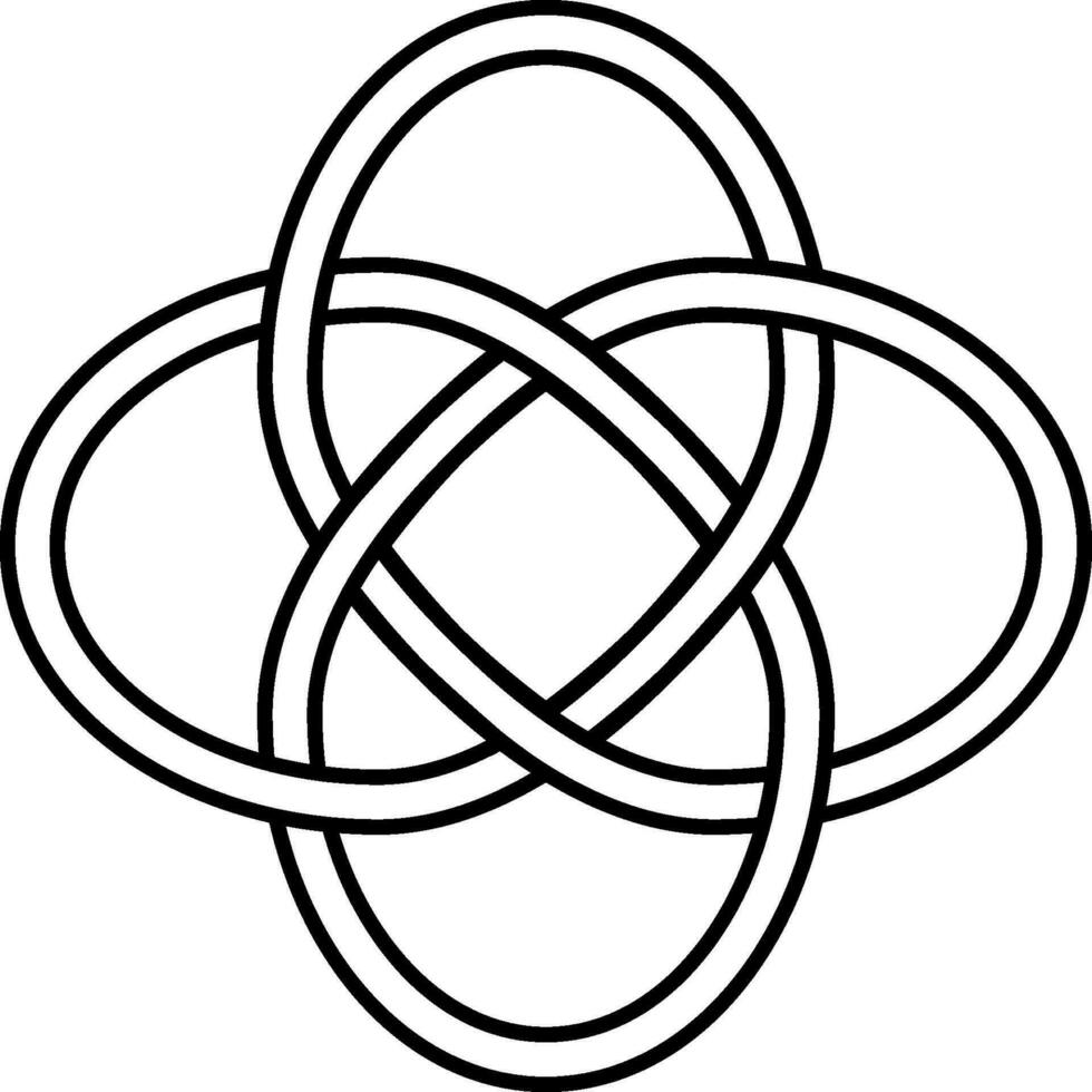 celtico nodo simbolo eternità interconnessione cose fortuna infinito amore tatuaggio vettore