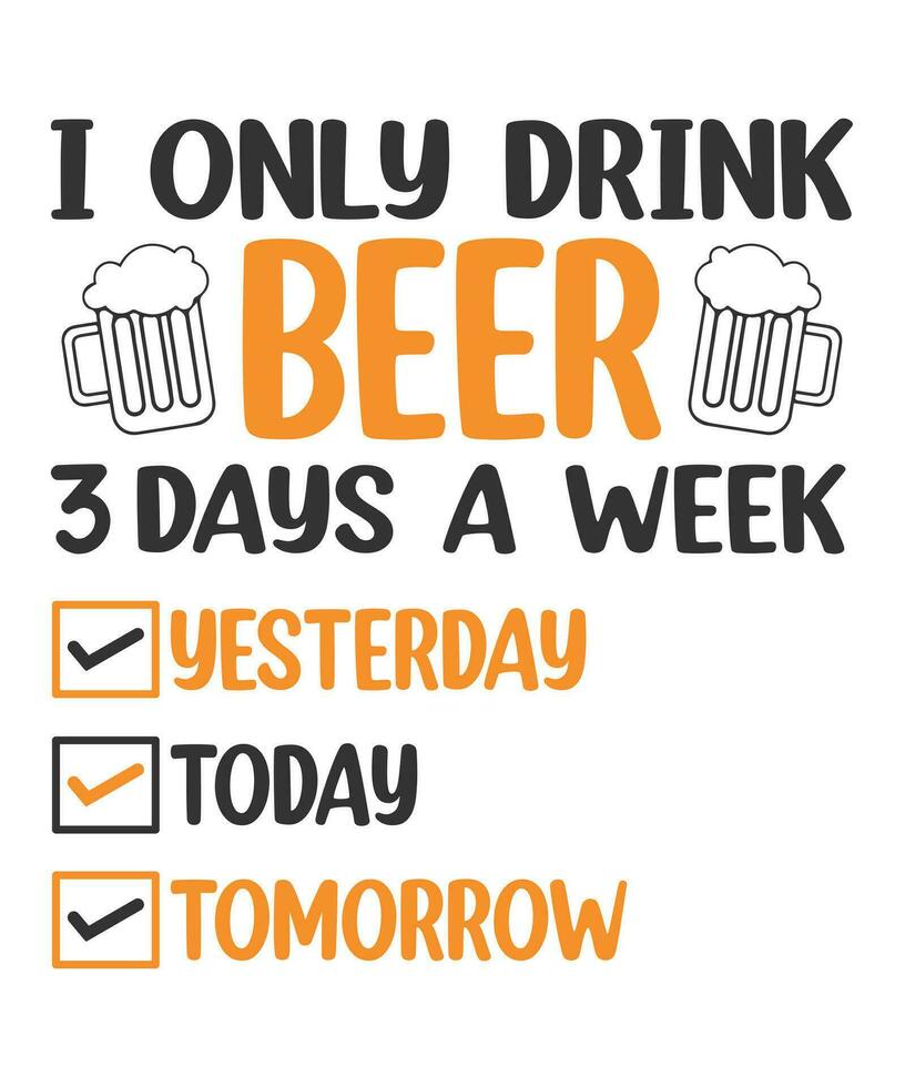 festa di ottobre io solo bevanda birra 3 giorni un' settimana vettore