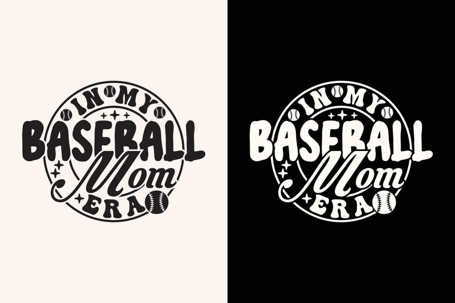 nel mio baseball mamma era eps, retrò eps maglietta design vettore