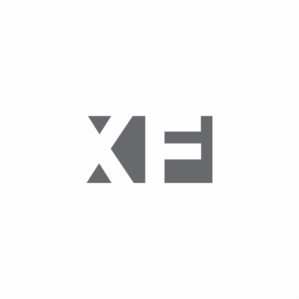 xf logo monogramma con modello di design in stile spazio negativo vettore
