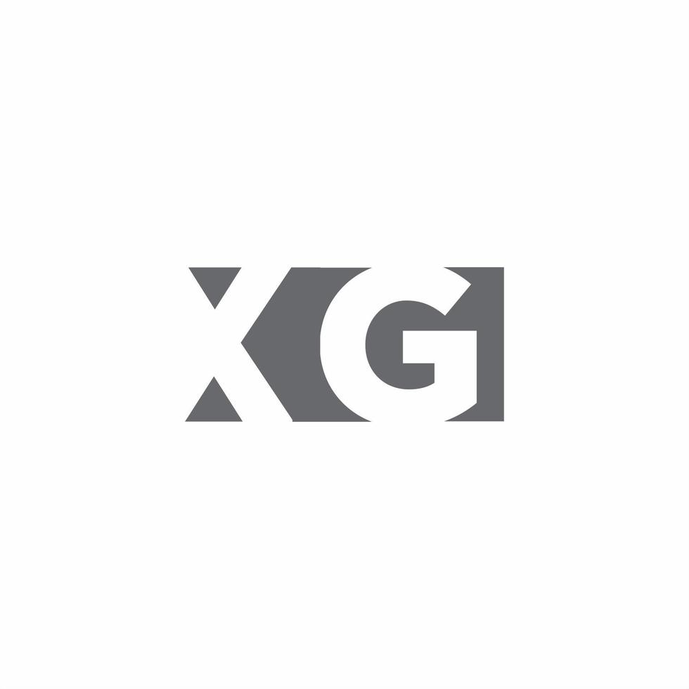 xg logo monogramma con modello di design in stile spazio negativo vettore