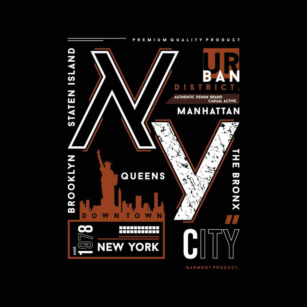 nuovo York città grafico tipografia vettore, t camicia disegno, illustrazione, bene per casuale stile vettore