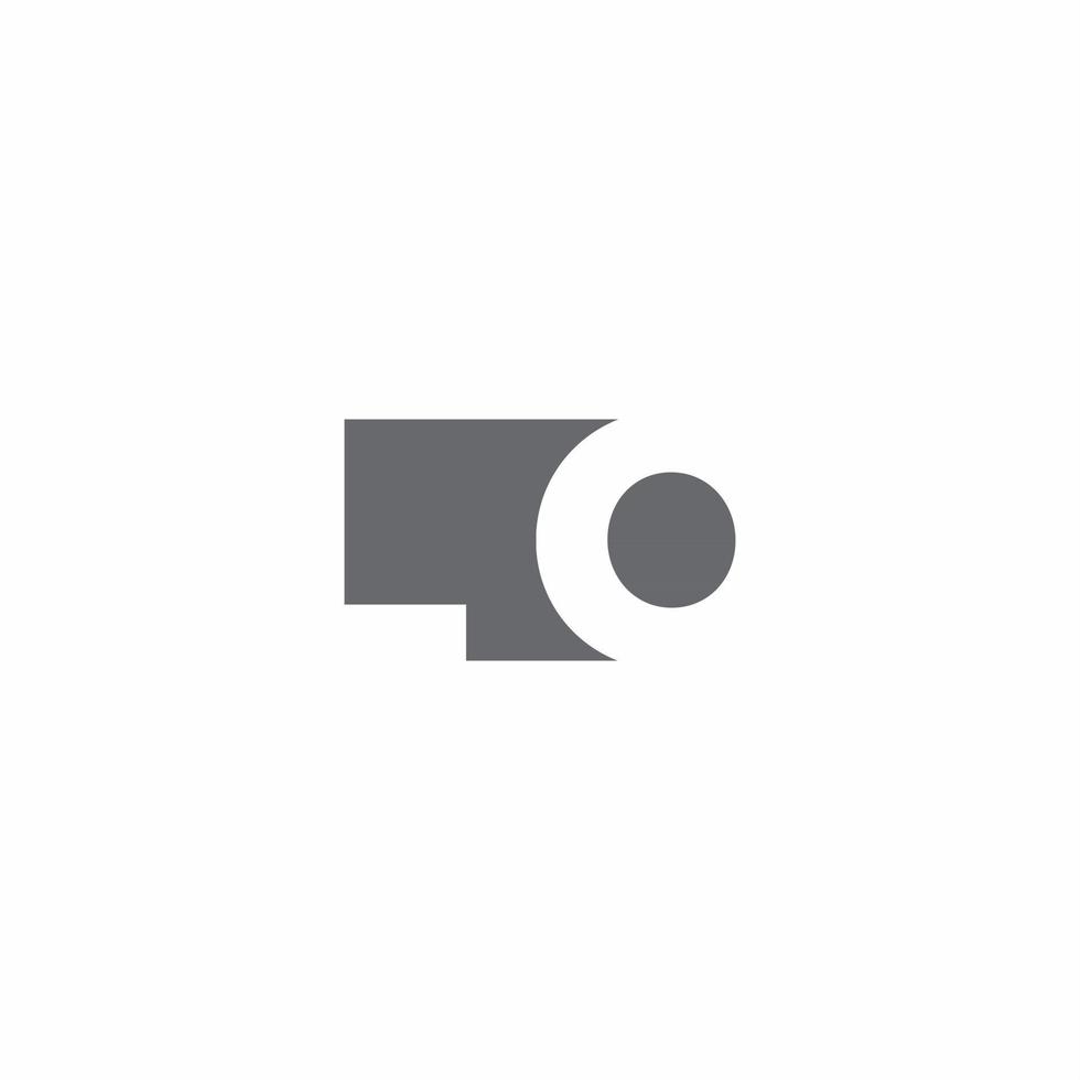 lo logo monogramma con modello di design in stile spazio negativo vettore