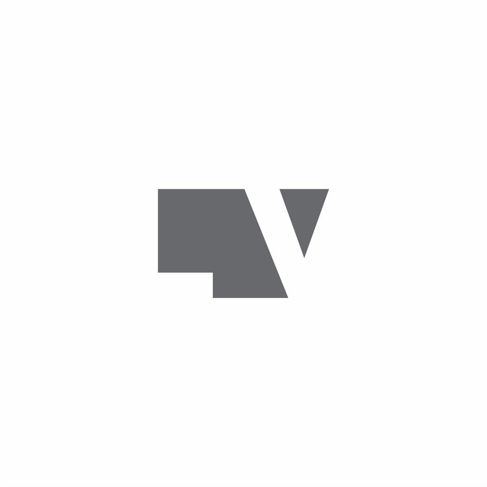 lv logo monogramma con modello di design in stile spazio negativo vettore
