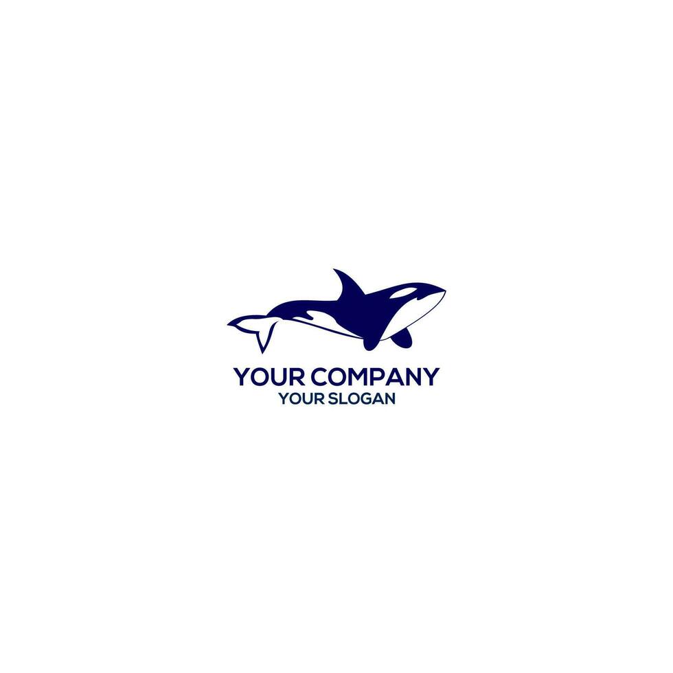 blu orca logo design vettore