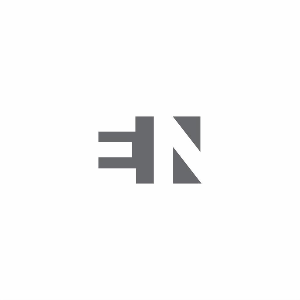 en logo monogramma con modello di design in stile spazio negativo vettore