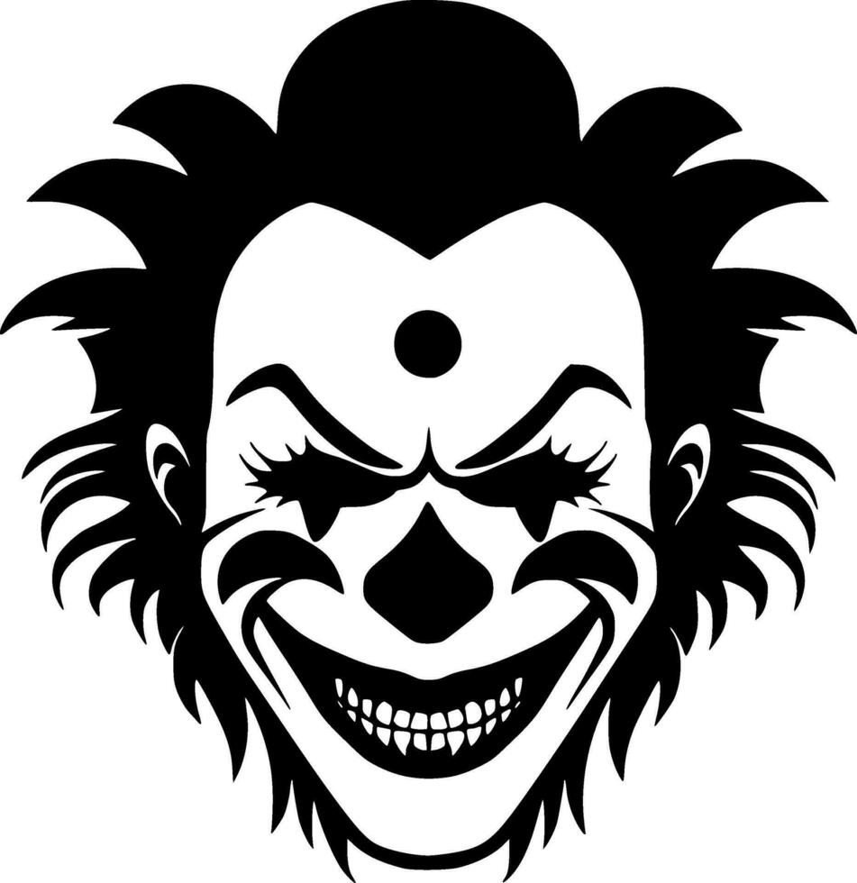 clown, nero e bianca vettore illustrazione