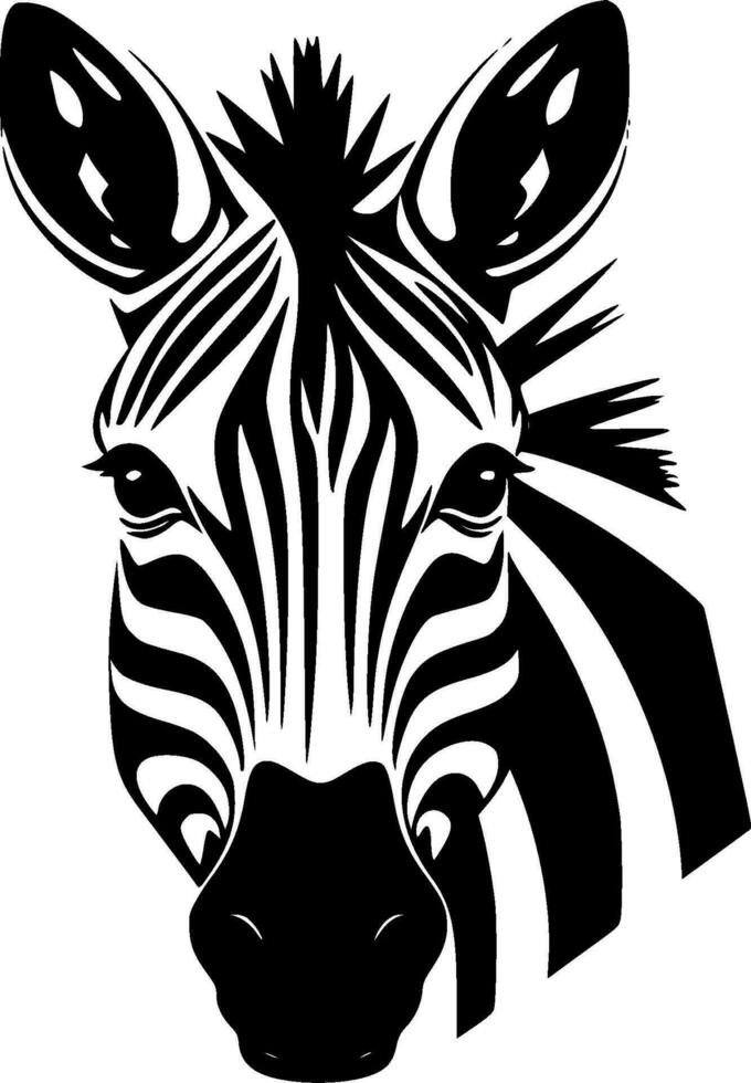 zebra, minimalista e semplice silhouette - vettore illustrazione