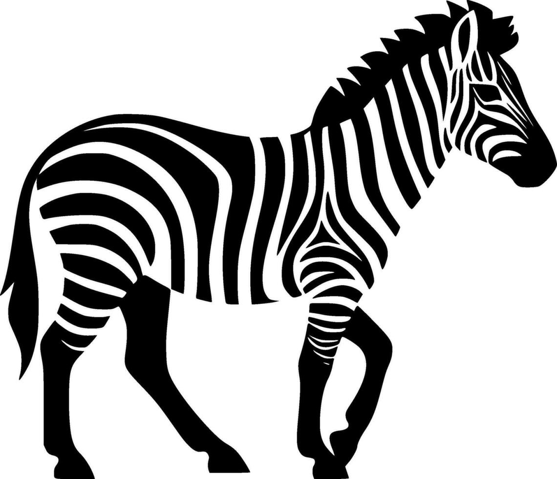 zebra - minimalista e piatto logo - vettore illustrazione