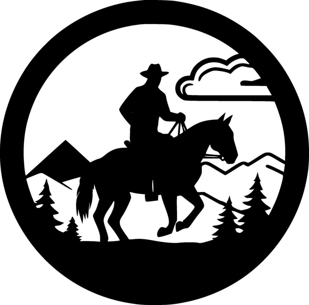 occidentale - minimalista e piatto logo - vettore illustrazione