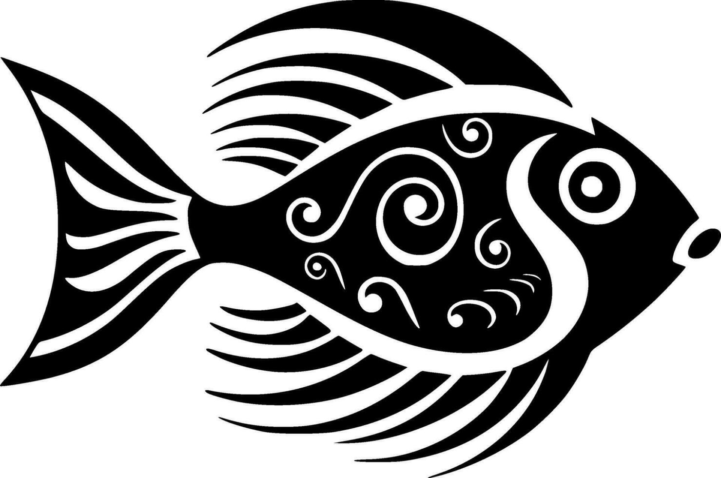 pesce - minimalista e piatto logo - vettore illustrazione