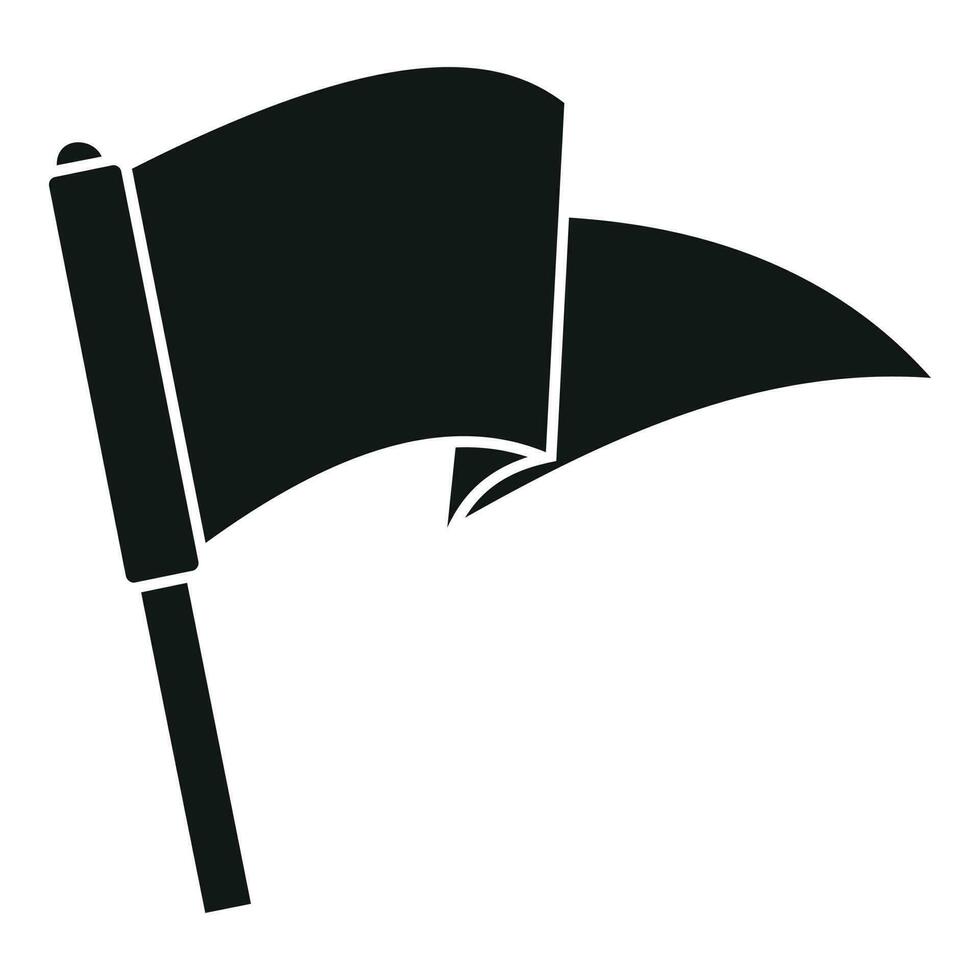 bandiera missione icona, semplice stile vettore