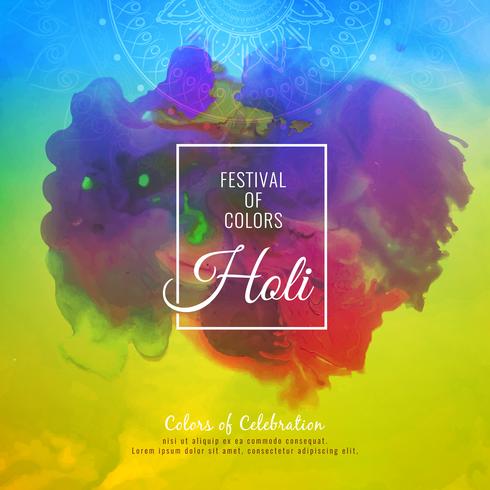 Illustrazione variopinta astratta della priorità bassa di festival di Holi felice vettore