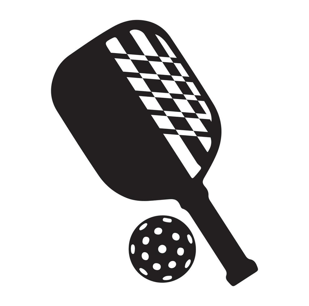 pickleball vettore e pickleball pagaie cartello simbolo icona vettore illustrazione pickleball logo vettore