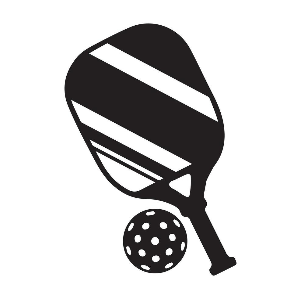 pickleball vettore e pickleball pagaie cartello simbolo icona vettore illustrazione pickleball logo vettore