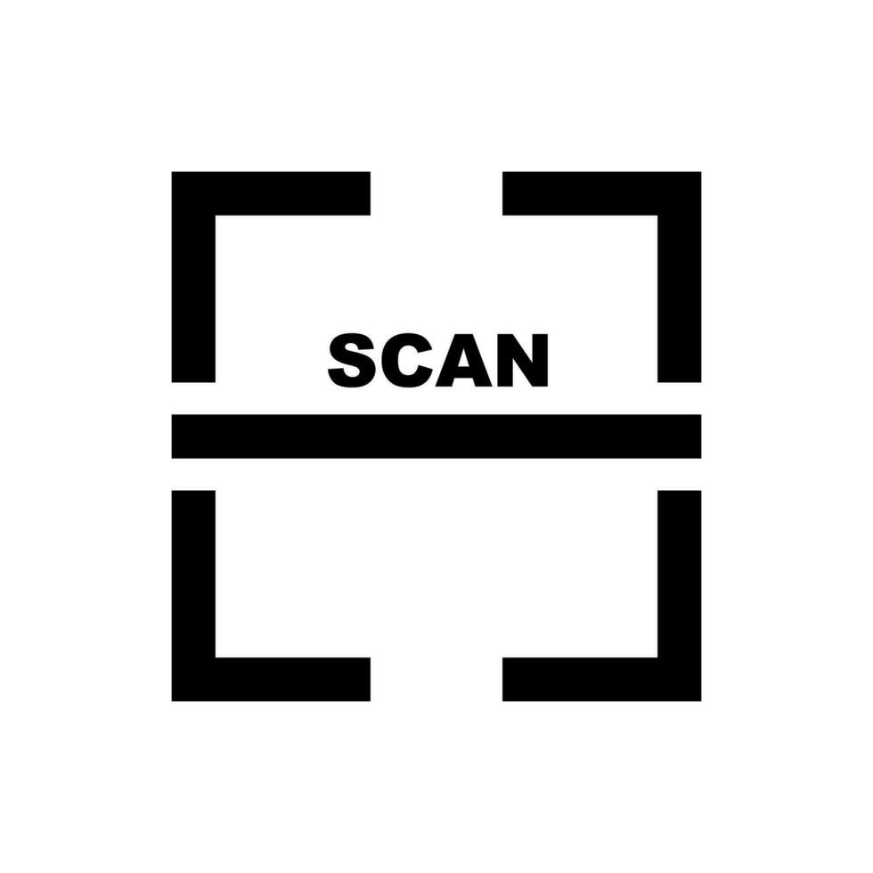 scansione icona e scansione logo. vettore. vettore