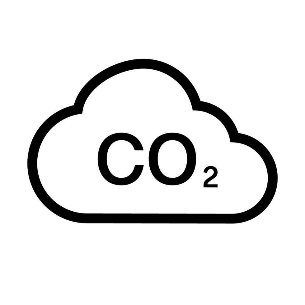 co2 icona. carbonio biossido icona. vettore. vettore