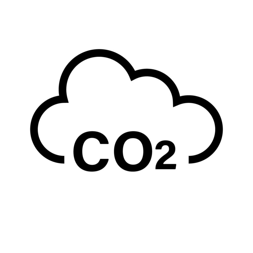 co2 logo icona. carbonio biossido. vettore. vettore