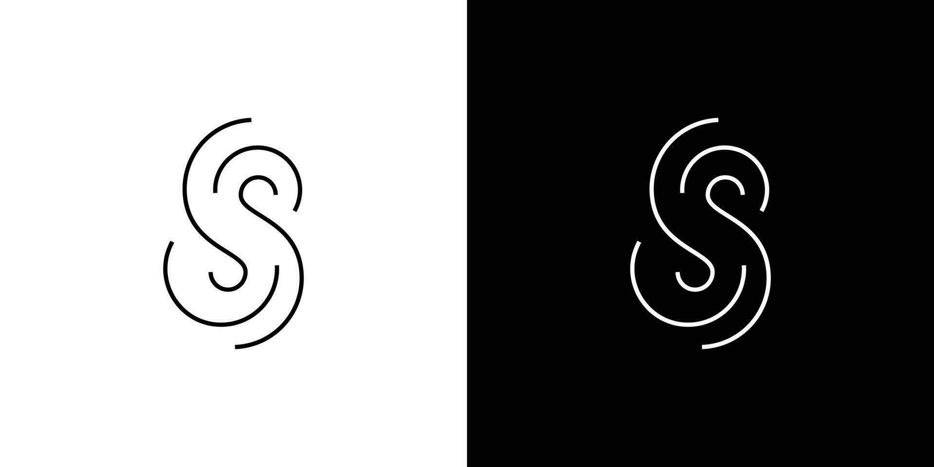 design del logo delle iniziali della lettera s semplice e unico vettore