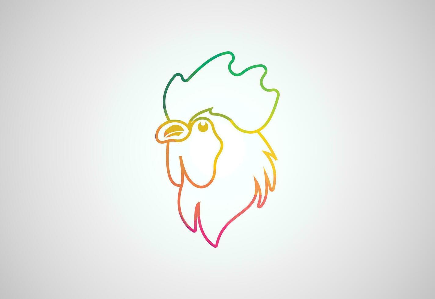 Basso poli e pollo vettore logo design. azienda agricola, gallina, pollame icona, vettore design concetto