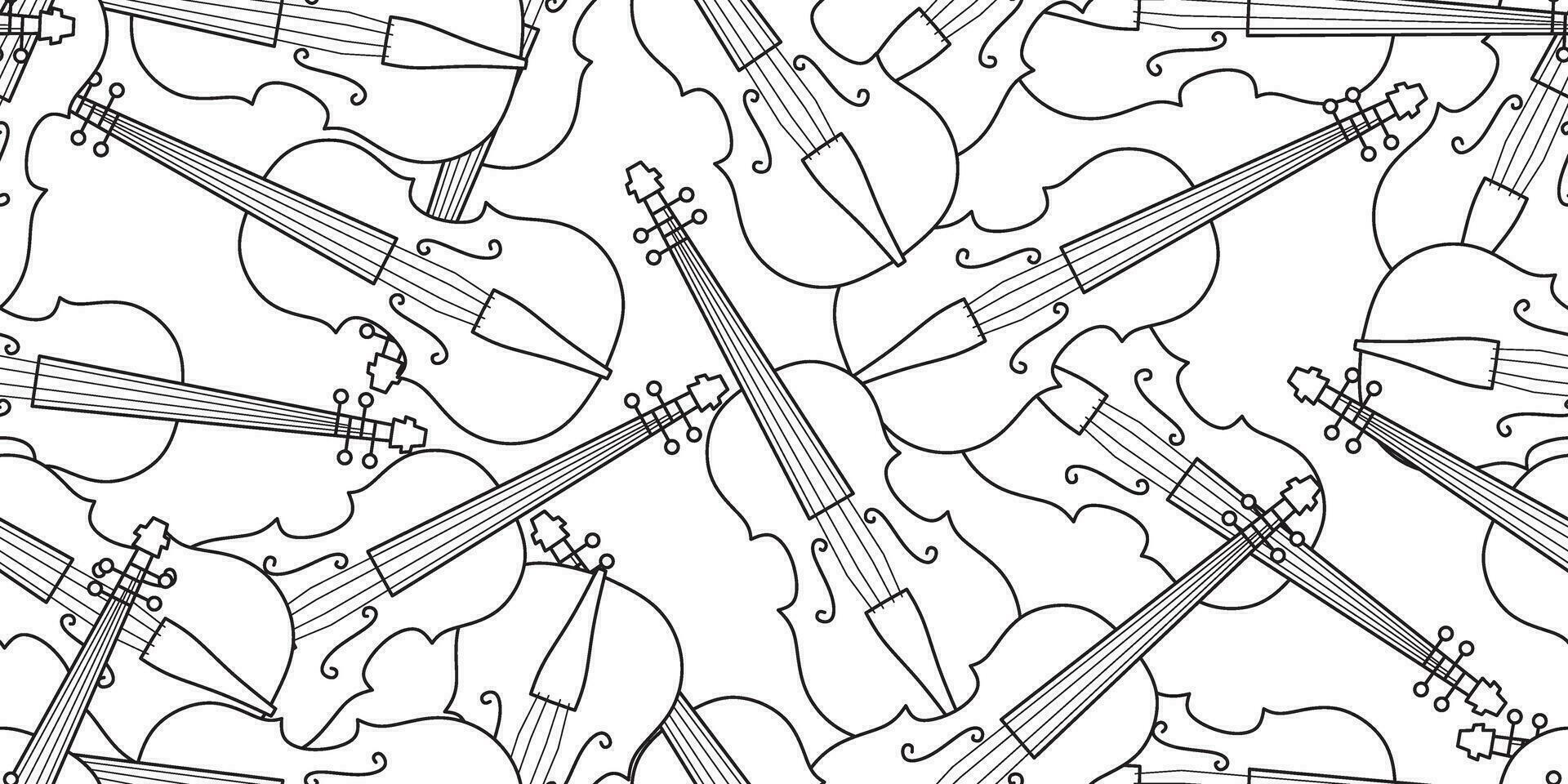 nero bianca mucchio di violino senza soluzione di continuità modello vettore