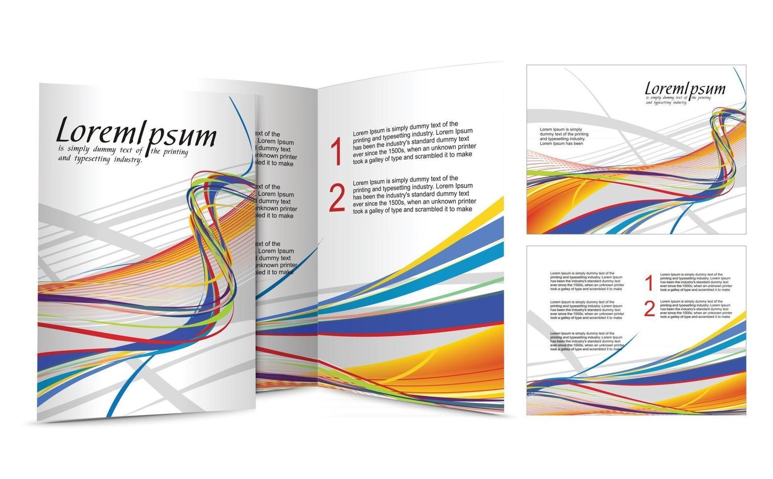 design del modello di brochure creativo vettore