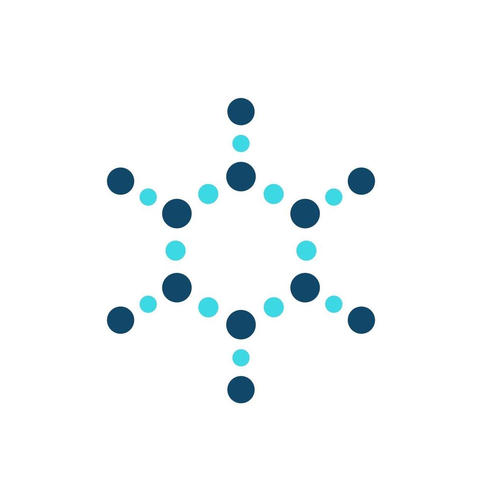 icona della molecola, logo vettoriale
