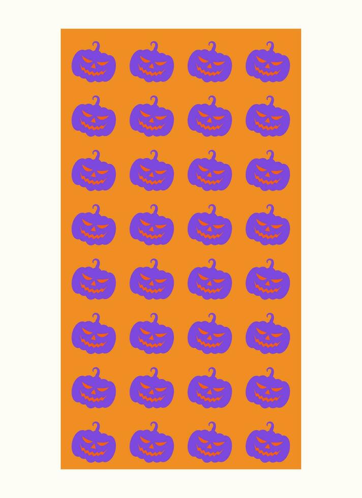 contento Halloween semplice carta, verticale striscione, instagram storie, invito. di moda retrò stile vettore