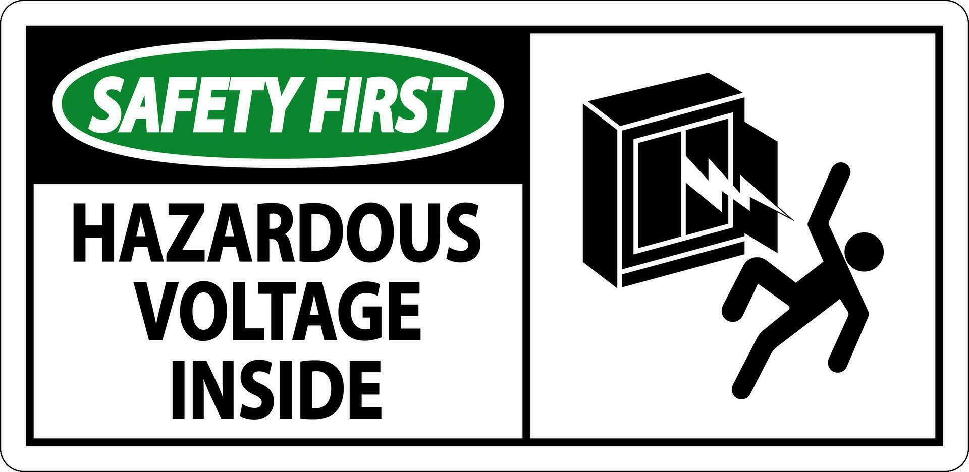 sicurezza primo cartello pericoloso voltaggio dentro vettore