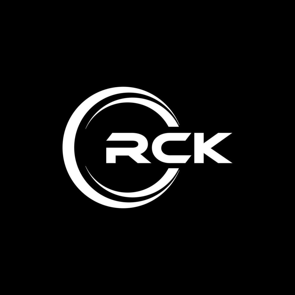 rck logo disegno, ispirazione per un' unico identità. moderno eleganza e creativo design. filigrana il tuo successo con il Impressionante Questo logo. vettore