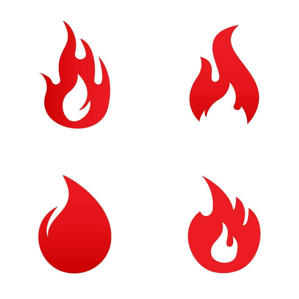 impostato di fuoco vettore modello, legna da ardere logo vettore illustrazione