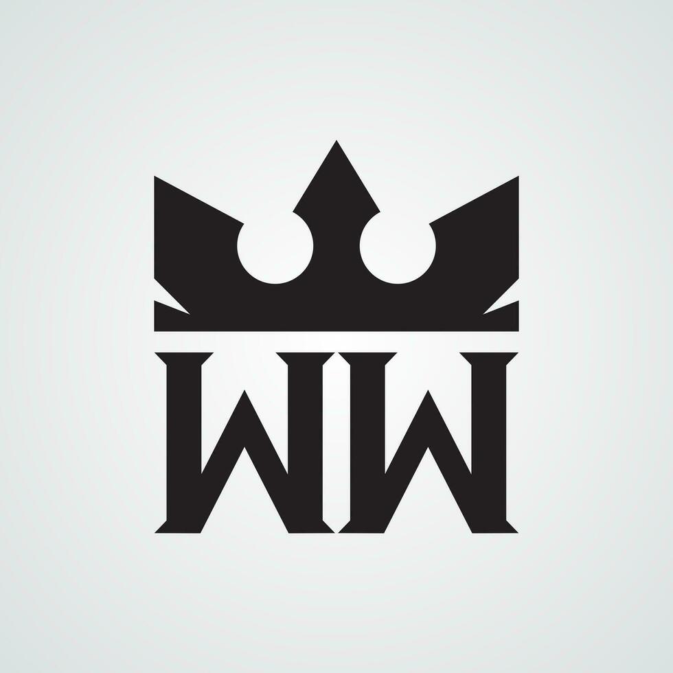 mordano ww logo design modello. esente da diritti vettore illustrazione