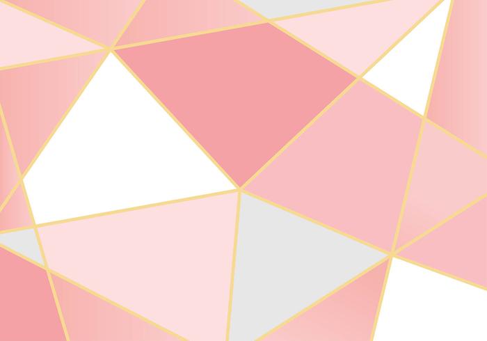 Sfondo geometrico oro rosa vettore