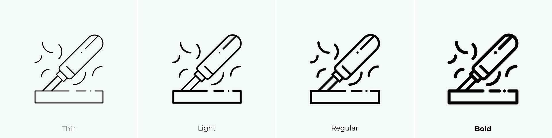 legna icona. sottile, luce, regolare e grassetto stile design isolato su bianca sfondo vettore