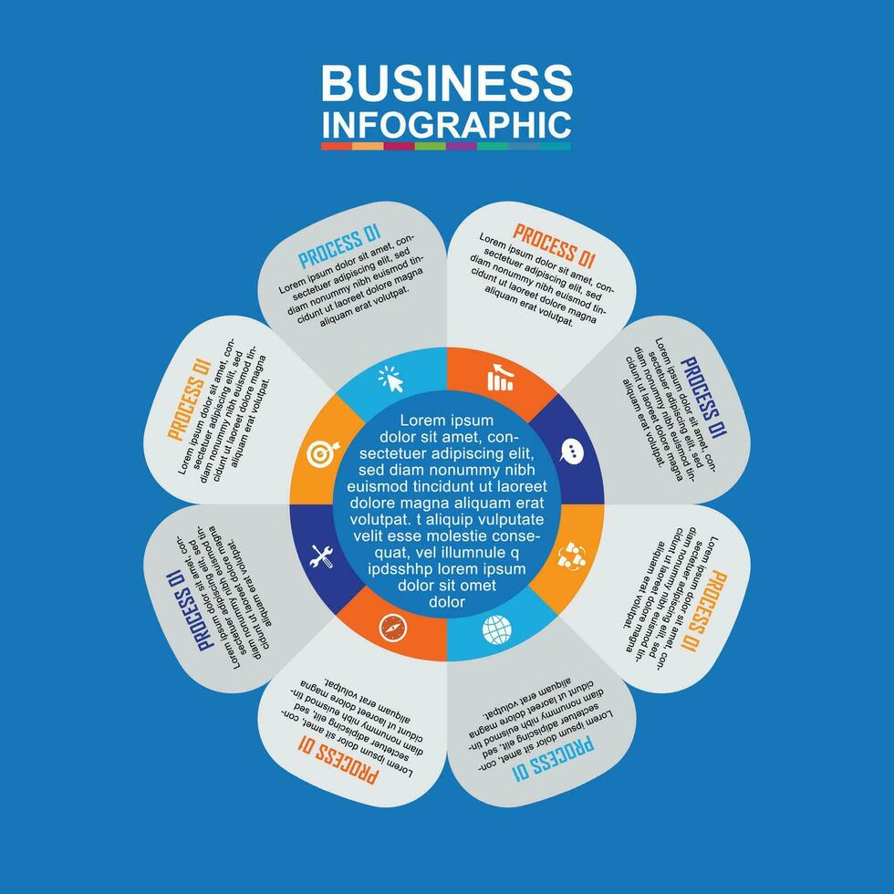 Infografica modello design per il tuo attività commerciale vettore