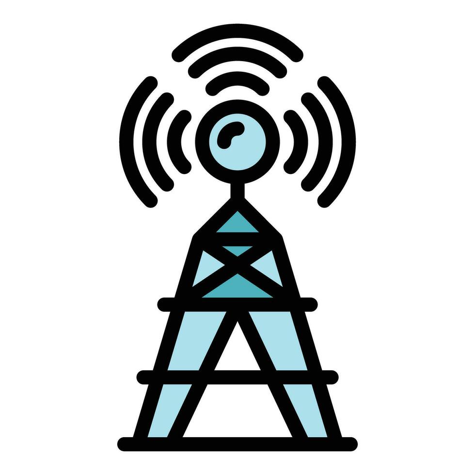 Radio Torre icona vettore piatto