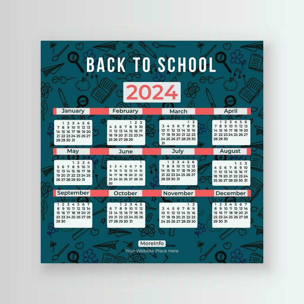 indietro per scuola sociale media calendario 2024 per il tuo bambino. voi volontà ottenere un' settimanalmente pianificatore, mensile pianificatore, e annuale pianificatore. vettore